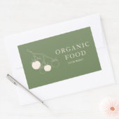Moderne grüne Bio Lebensmittel Rechteckiger Aufkleber (Umschlag)