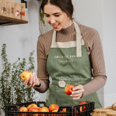 Moderne grüne Bio Lebensmittel Schürze