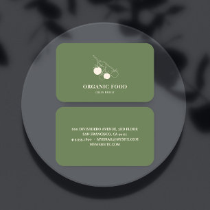 Moderne grüne Bio Lebensmittel Visitenkarte