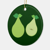 Moderne grüne Birne Keramik Ornament (Links)