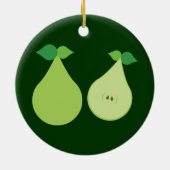 Moderne grüne Birne Keramik Ornament (Hinten)