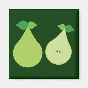 Moderne grüne Birne Magnet