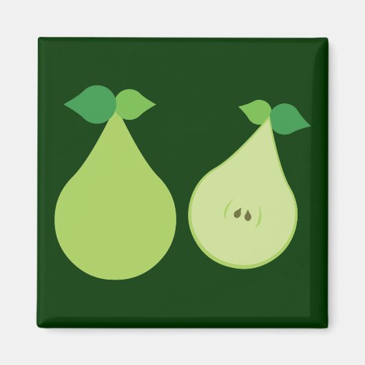 Moderne grüne Birne Magnet (Vorne)