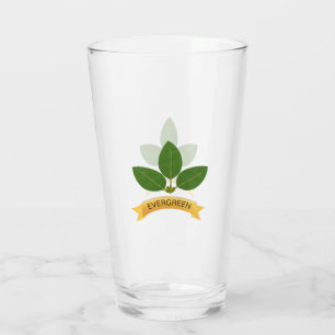 Moderne grüne Blätter Glas