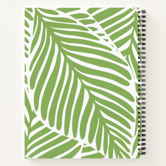 Moderne grüne Blätter nach Maß Notizblock (Rückseite)