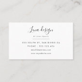 Moderne grüne Blätter Visitenkarte (Rückseite)