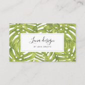 Moderne grüne Blätter Visitenkarte (Vorderseite)