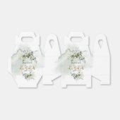 Moderne grüne Blattgold Briefe Babydusche Geschenkschachtel (Ungefaltet)