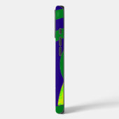 Moderne, grüne/blaue Chevronen Case-Mate iPhone Hülle (Rückseite / Links)