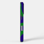 Moderne, grüne/blaue Chevronen Case-Mate iPhone Hülle (Rückseite / Rechts)