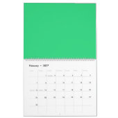 Moderne grüne Blume Kalender (Feb 2027)