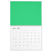 Moderne grüne Blume Kalender (Mär 2027)