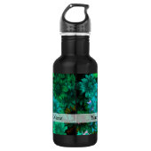 Moderne grüne Blüte Trinkflasche (Vorderseite)
