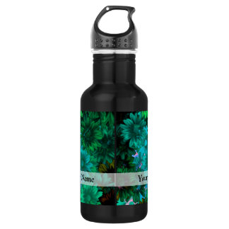 Moderne grüne Blüte Trinkflasche
