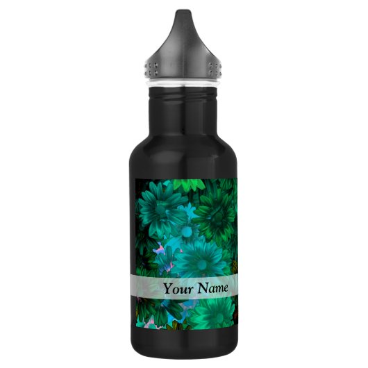 Moderne grüne Blüte Trinkflasche (Links)