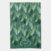 Moderne grüne Bohemische Natur Geschirrtuch (Vertikal)