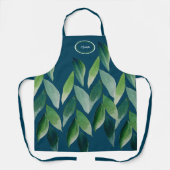Moderne grüne Bohemische Natur Schürze (Vorderseite)