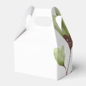 Moderne grüne Boho Kalligraphie Hochzeit Vielen Da Geschenkschachtel (Rückseite)