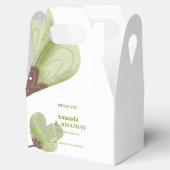 Moderne grüne Boho Kalligraphie Hochzeit Vielen Da Geschenkschachtel (Geöffnet)