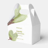 Moderne grüne Boho Kalligraphie Hochzeit Vielen Da Geschenkschachtel (Vorderseite)
