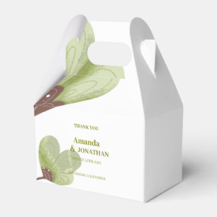 Moderne grüne Boho Kalligraphie Hochzeit Vielen Da Geschenkschachtel