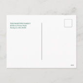 Moderne grüne Botanische Keepake Foto Weihnachten (Rückseite)