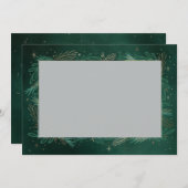 Moderne grüne Botanische Keepake Foto Weihnachten (Vorne/Hinten)