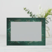 Moderne grüne Botanische Keepake Foto Weihnachten (Stehend Vorderseite)