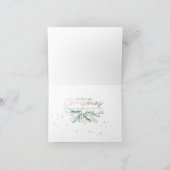 Moderne grüne Botanische Keepake Foto Weihnachten (Innenseite)