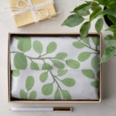 Moderne grüne botanische Muster-Blätter des Frühli Seidenpapier (Geschenk)