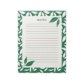 Moderne grüne botanische Notizblock (Rotiert)