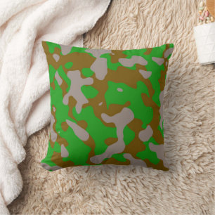 Moderne grüne braune graue Camo-Kissen Kissen