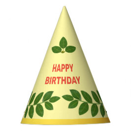 Moderne Grüne Bucht Verlasst Geburtstag Partyhütchen