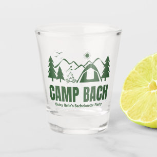 Moderne grüne Camp-Junggesellinnenabschied-Wochene Schnapsglas