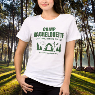 Moderne grüne Camp-Junggesellinnenabschied-Wochene Tri-Blend Shirt