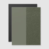 Moderne grüne Duo dünne Magnetkarte (nach Maß) Magneteinladung (Vorne/Hinten)
