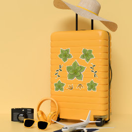 Moderne grüne Echeveria handGezeichnet Sukkulent Aufkleber