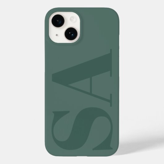 Moderne grüne erste minimale zeitgenössische Case-Mate iPhone hülle (Rückseite)