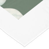 Moderne grüne Eukalyptusblatt-Frühlings-Tischdecke Tischdecke (Schrägansicht)