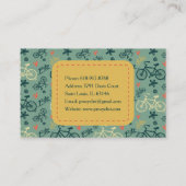 Moderne grüne Fahrräder Muster Berufliche Fahrradf Visitenkarte (Rückseite)