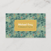 Moderne grüne Fahrräder Muster Berufliche Fahrradf Visitenkarte (Vorderseite)