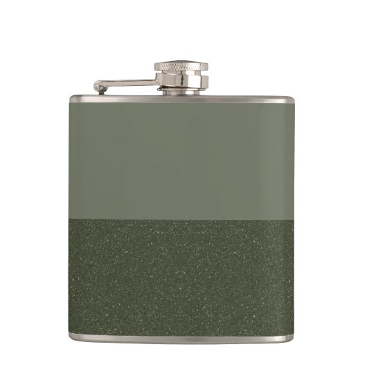 Moderne grüne Farbblockflasche - individuell anpas Flachmann (Vorderseite)