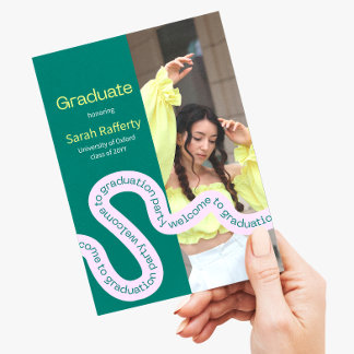 Moderne grüne farbige Typografie-Einladung Einladung