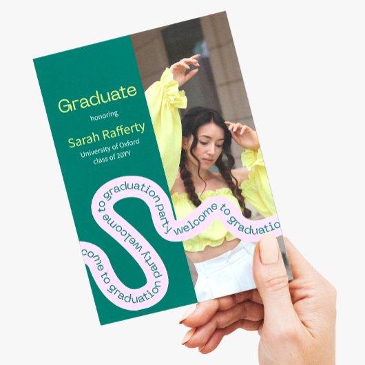 Moderne grüne farbige Typografie-Einladung Einladung