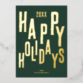 Moderne grüne Feiertage Weihnachten (Vorderseite)