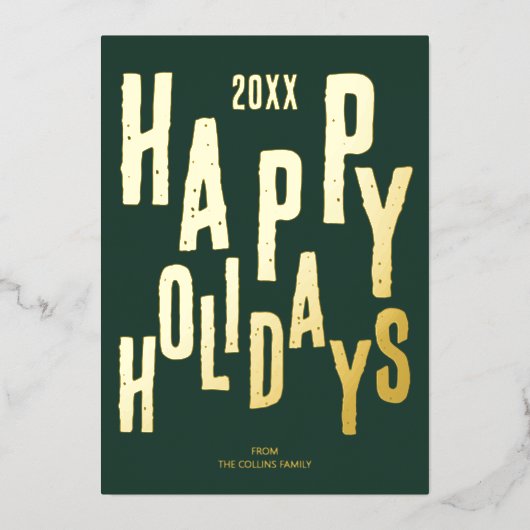 Moderne grüne Feiertage Weihnachten (Vorderseite)