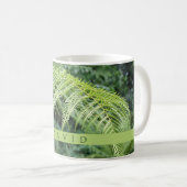 Moderne grüne Fern-Leaf-Tasse Kaffeetasse (VorderseiteRechts)