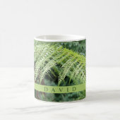 Moderne grüne Fern-Leaf-Tasse Kaffeetasse (Mittel)