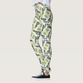 Moderne grüne Fliese Leggings (Links)