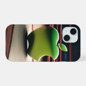 Moderne grüne Frucht inspirierte iPhone 15 Pro Hül Hülle (Rückseite (Horizontal))